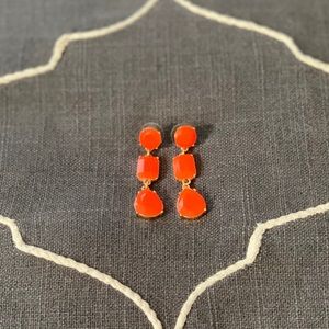 Kate Spade Orange Drop Earrings w/Gold Finish